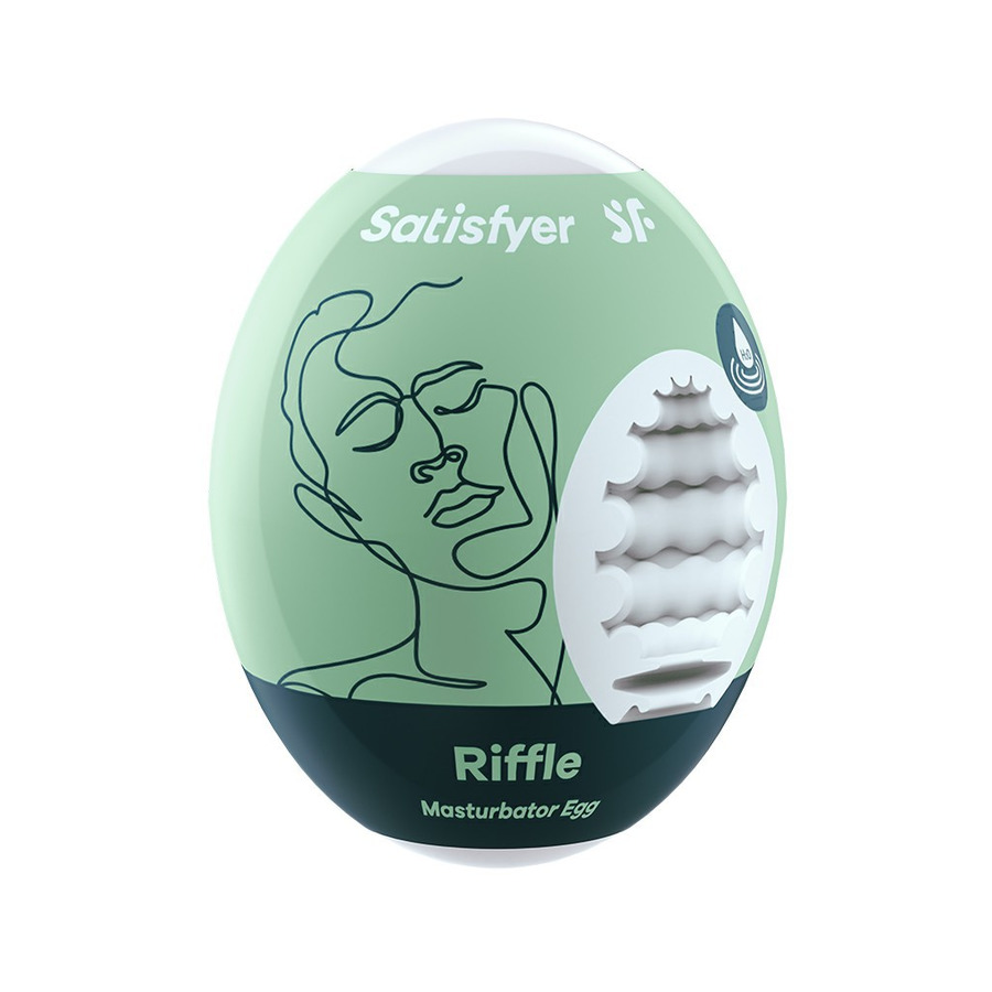 Мастурбатор с самолубрикацией Satisfyer Egg Single Riffle, белый 4010007 - Satisfyer - Не анатомические мастурбаторы - Купить