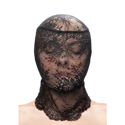 Ns Novelties - Fetish &. Fasion Lace Hood Mask Zwart