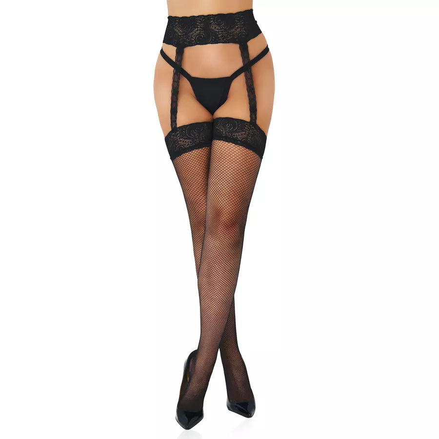 Daring intimates - Fishnet Garterbelt Stockings | Hot Stuff Sex Shop