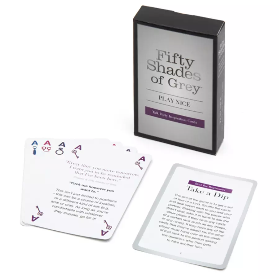 Fifty Shades of Grey - Play Nice Talk Dirty Card Game | Hot Stuff Sex Shop