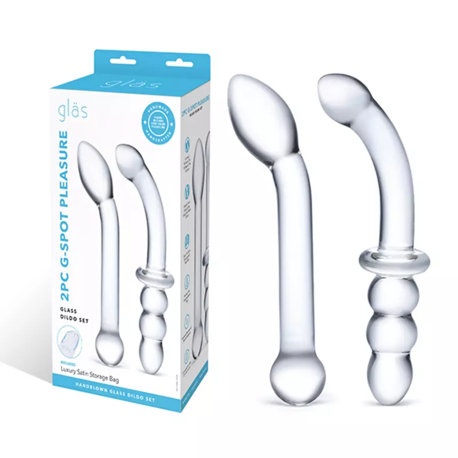 Glas - G-Spot Pleasure Glass Dildo Set | Hot Stuff Sex Shop