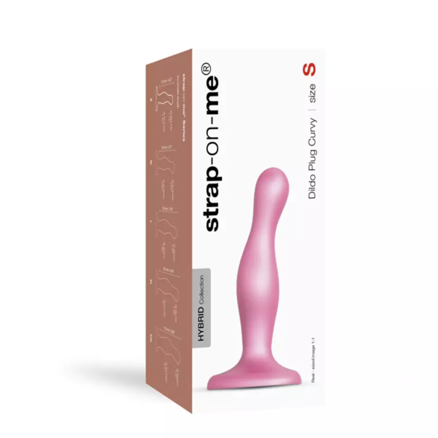 Strap-On-Me - Dildo Plug Curvy Metallic Sugar Pink Small | Hot Stuff Sex  Shop