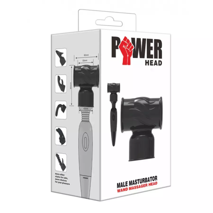 Power Head - Male Masturbator Wand Massager Head | Hot Stuff Sex Shop