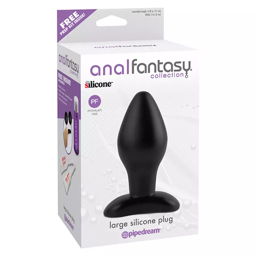 Anal Fantasy - Silicone Butt Plug Black Large | Hot Stuff Sex Shop