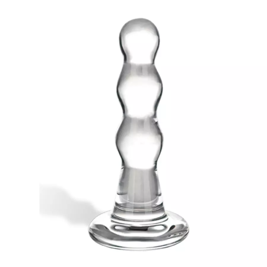 Gläs - Triple Play Beaded Glass Butt Plug Clear | Hot Stuff Sex Shop